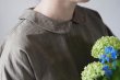 画像7: round collar blouse/brown (7)