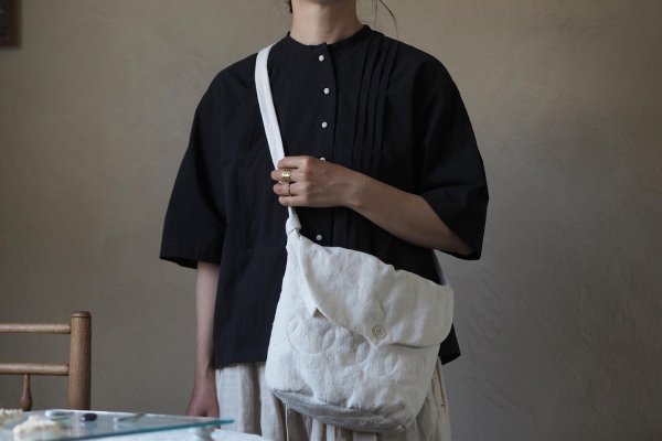 画像1: shoulder bag / white quilt (1)